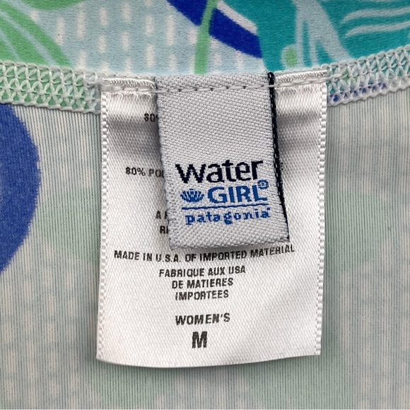 Patagonia Water Girl Short Sleeve Mock Neck Floral Hawaiian Rashguard Sz M - Picture 3 of 9